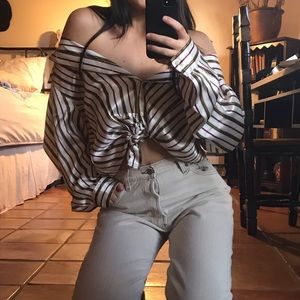 Satin Stripe Dress Shirt